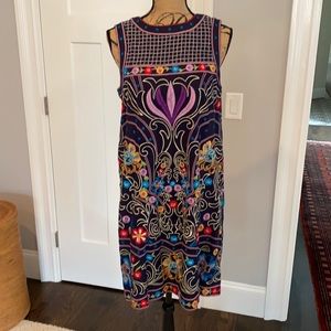 Anthropology Maeve embroidered dress